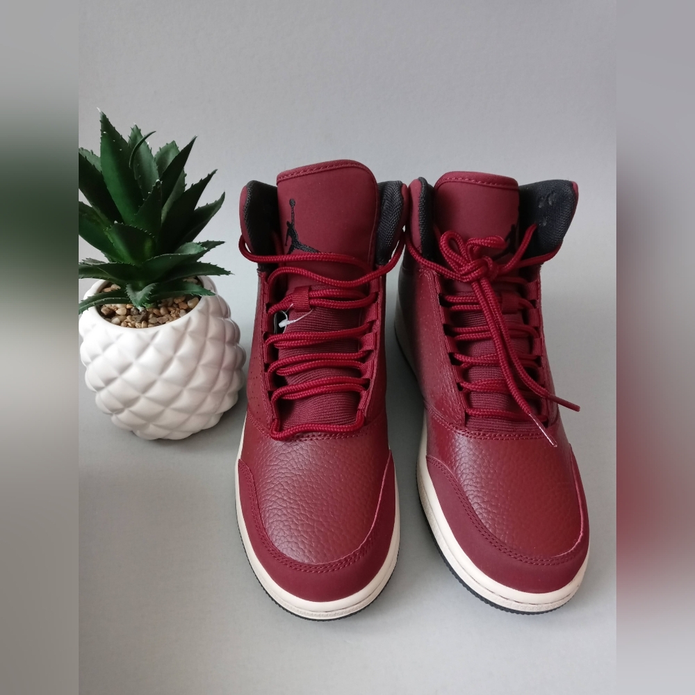 Jordan Retro Unique shoes girls boys model Fligth prem Sz 6Y Burgundy…